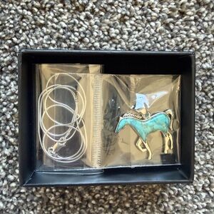 Turquoise Horse Pendant Necklace